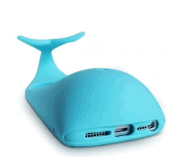 Multi-colorful 3D Whale Case Silicone Cover for iPhone 4/4S/5 Free Shipping