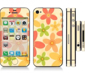 Colorful Sunflower Phone Sticker Skin Protector for iphone 4 4S